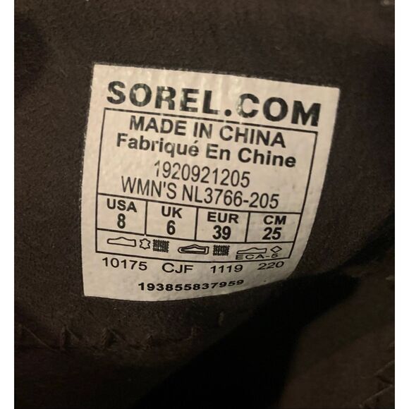 Sorel Joan of Arctic Wedge II Zip Brown Leather Boots sz 8 - Picture 10 of 10